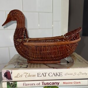 Wicker Duck Basket - Brown Rattan